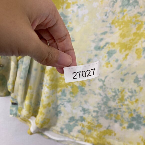 Calvin Klein Top size XL Multi Color Tie Dye Soft Flowy Elegant Button Down - Picture 12 of 12